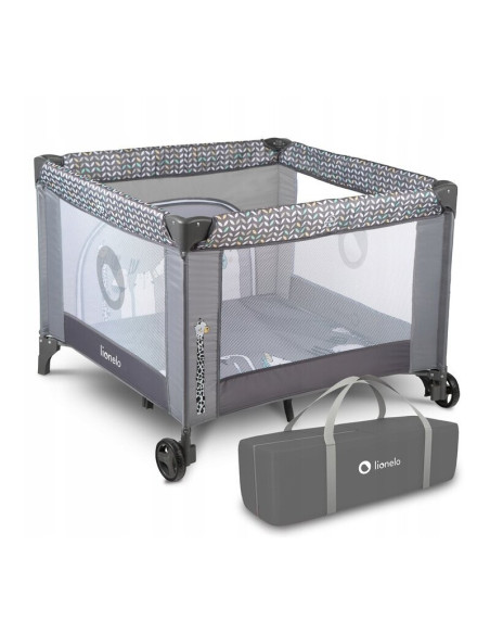 BN-LO-SOFIE_GREY_SCANDI,Lionelo - Tarc de joaca Lene, Cu roti, Cu intrare laterala cu fermoar, 100 x 100 cm, Conform cu standard