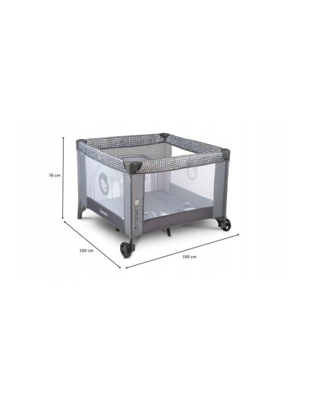 BN-LO-SOFIE_GREY_SCANDI,Lionelo - Tarc de joaca Lene, Cu roti, Cu intrare laterala cu fermoar, 100 x 100 cm, Conform cu standard