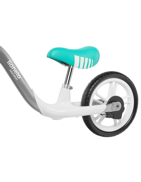 BN-LOE-ARIE_GRAPHITE,Lionelo - Bicicleta usoara fara pedale Arie, Cu claxon, Saculet pentru depozitare, Cu ghidon si sa reglabil