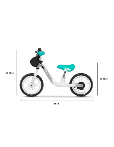 BN-LOE-ARIE_GRAPHITE,Lionelo - Bicicleta usoara fara pedale Arie, Cu claxon, Saculet pentru depozitare, Cu ghidon si sa reglabil