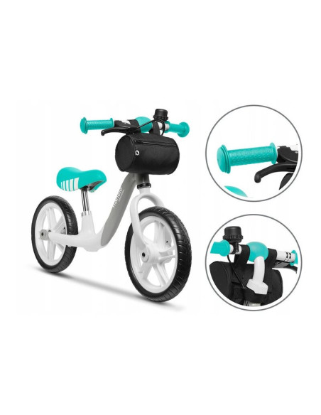 BN-LOE-ARIE_GRAPHITE,Lionelo - Bicicleta usoara fara pedale Arie, Cu claxon, Saculet pentru depozitare, Cu ghidon si sa reglabil
