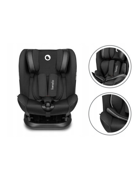 BN-LO-OLIVER_CARBON,Lionelo - Scaun auto Oliver Carbon Spatar reglabil, Protectie laterala, Top Tether, 9-36 Kg, cu Isofix, Conf