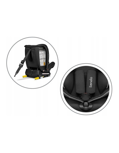 BN-LO-OLIVER_CARBON,Lionelo - Scaun auto Oliver Carbon Spatar reglabil, Protectie laterala, Top Tether, 9-36 Kg, cu Isofix, Conf