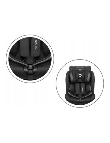 BN-LO-OLIVER_CARBON,Lionelo - Scaun auto Oliver Carbon Spatar reglabil, Protectie laterala, Top Tether, 9-36 Kg, cu Isofix, Conf