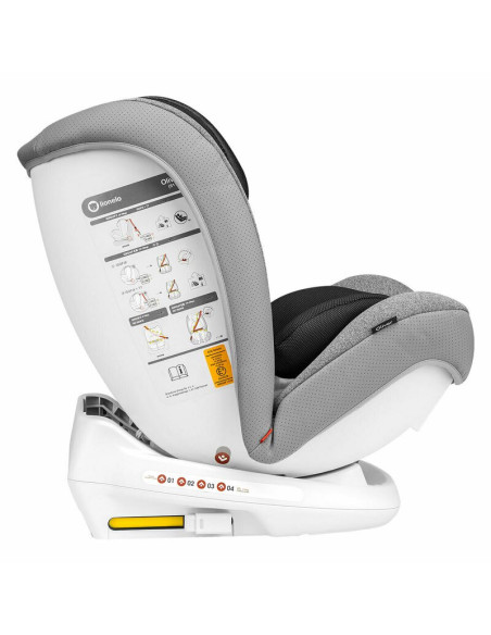 BN-LO-OLIVER_STONE,Lionelo - Scaun auto Oliver Stone Spatar reglabil, Protectie laterala, Top Tether, 9-36 Kg, cu Isofix, Confor