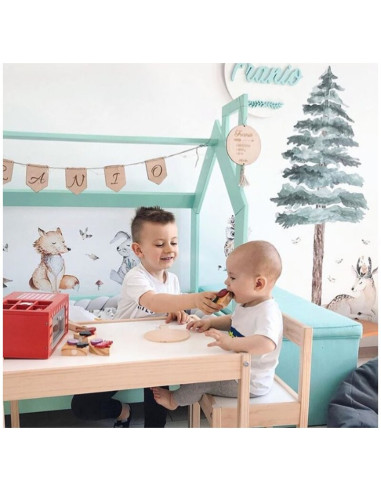 BN-80076,Joueco - Cuptor pizza din lemn certificat FSC, 28x16.5 cm, 3 ani+, 25 piese, Multicolor