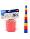 BN-22063,Happy World - Set 10 cupe pentru stivuit, Jucarie educativa pentru copii, Multicolor