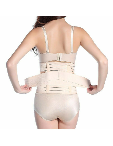 BN-QM_BELT_B,Qmini - Centura abdominala postnatala dublu reglabila, Cu prindere pe baza de velcro, Beige