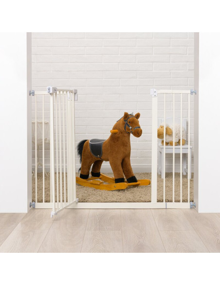 BN-QM-THOR,Qmini - Poarta siguranta Thor, 74 - 109.4 cm, Inchidere automata, Sistem dublu de blocare, Otel, Garantie extinsa:3 a