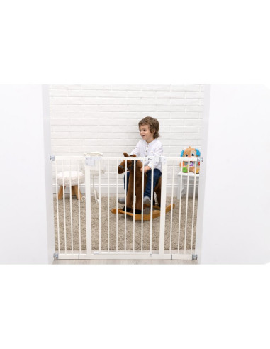 BN-QM-THOR,Qmini - Poarta siguranta Thor, 74 - 109.4 cm, Inchidere automata, Sistem dublu de blocare, Otel, Garantie extinsa:3 a