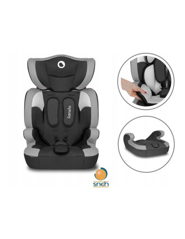 BN-LO-LEVI_ONE_GREY,Lionelo - Scaun auto Levi One Spatar detasabil, 9-36 Kg, Conform cu standardul european de securitate ECE R4