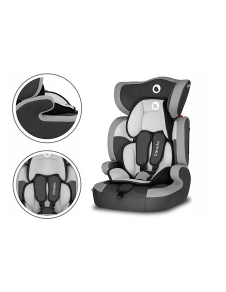 BN-LO-LEVI_ONE_GREY,Lionelo - Scaun auto Levi One Spatar detasabil, 9-36 Kg, Conform cu standardul european de securitate ECE R4