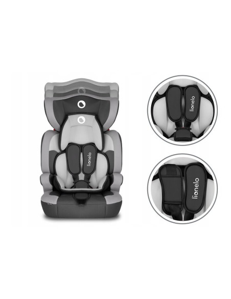 BN-LO-LEVI_ONE_GREY,Lionelo - Scaun auto Levi One Spatar detasabil, 9-36 Kg, Conform cu standardul european de securitate ECE R4