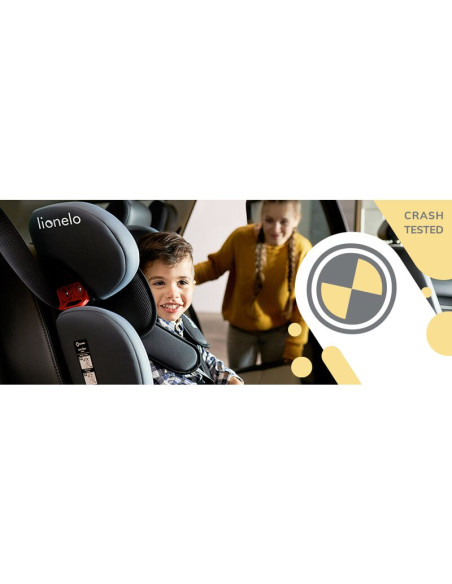BN-LO-LEVI_ONE_GREY,Lionelo - Scaun auto Levi One Spatar detasabil, 9-36 Kg, Conform cu standardul european de securitate ECE R4