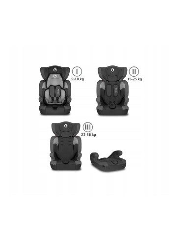 BN-LO-LEVI_ONE_BLACK,Lionelo - Scaun auto Levi One Spatar detasabil, 9-36 Kg, Conform cu standardul european de securitate ECE R