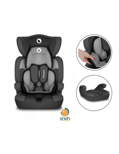BN-LO-LEVI_ONE_BLACK,Lionelo - Scaun auto Levi One Spatar detasabil, 9-36 Kg, Conform cu standardul european de securitate ECE R