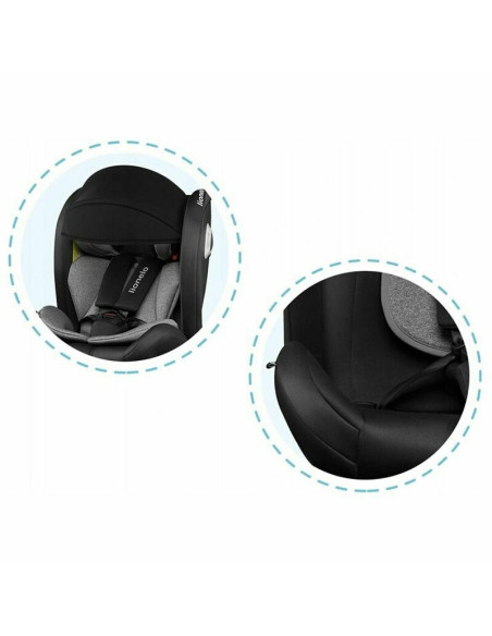 BN-LO-BASTIAAN_RWF_CARBON,Lionelo - Scaun auto Bastiaan RWF Pozitie de somn, Protectie laterala, Rotire 360 grade, 0-36 Kg, Cu I