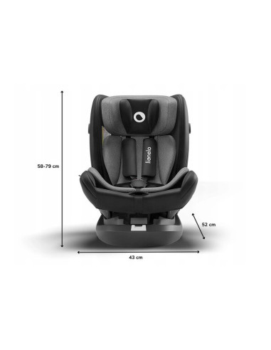BN-LO-BASTIAAN_RWF_CARBON,Lionelo - Scaun auto Bastiaan RWF Pozitie de somn, Protectie laterala, Rotire 360 grade, 0-36 Kg, Cu I