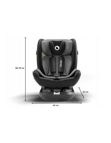 BN-LO-BASTIAAN_RWF_CARBON,Lionelo - Scaun auto Bastiaan RWF Pozitie de somn, Protectie laterala, Rotire 360 grade, 0-36 Kg, Cu I