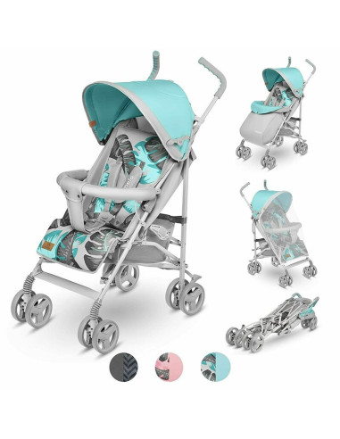 BN-LO-ELIA_TROPICAL_TURQUOISE,Lionelo - Carucior sport Elia Tropical, Cu husa de picioare, Cu plasa de tantari, Conform cu stand