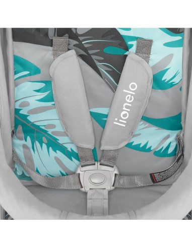 BN-LO-ELIA_TROPICAL_TURQUOISE,Lionelo - Carucior sport Elia Tropical, Cu husa de picioare, Cu plasa de tantari, Conform cu stand