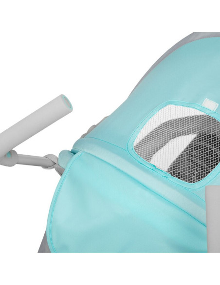 BN-LO-ELIA_TROPICAL_TURQUOISE,Lionelo - Carucior sport Elia Tropical, Cu husa de picioare, Cu plasa de tantari, Conform cu stand