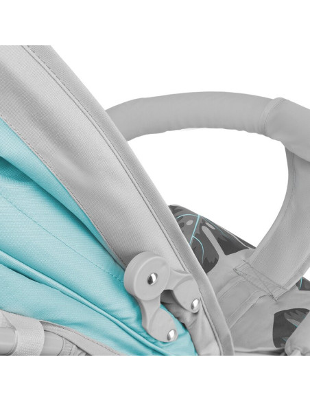 BN-LO-ELIA_TROPICAL_TURQUOISE,Lionelo - Carucior sport Elia Tropical, Cu husa de picioare, Cu plasa de tantari, Conform cu stand