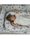 BN-5907501409644,MimiNu - Cosulet bebelus pentru dormit cu doua fete, Baby Nest 105x66 cm, Husa 100% bumbac si catifea moale, Cu