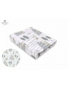 BN-5907803143680,MimiNu - Cearceaf cu elastic pentru patut 120X60 cm, Din bumbac certificat Oeko Tex Standard 100, Forest