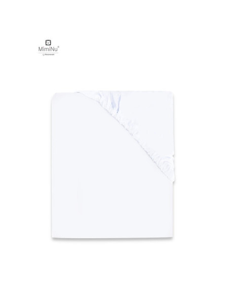 BN-5907803143147,MimiNu - Cearceaf Jerse cu elastic, Pentru patut de dimensiunea 120X60 cm, Material certificat Oeko Tex Standar