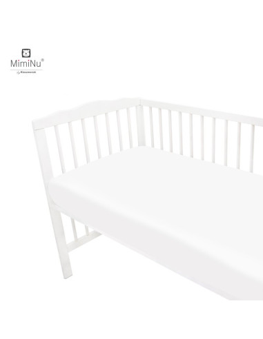 BN-5907803143147,MimiNu - Cearceaf Jerse cu elastic, Pentru patut de dimensiunea 120X60 cm, Material certificat Oeko Tex Standar