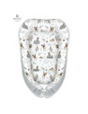 BN-5907501408708,MimiNu - Cosulet bebelus pentru dormit cu doua fete, Baby Cocoon 75x55 cm, Husa 100% bumbac si catifea moale, M