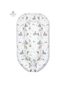 BN-6426972003902,MimiNu - Cosulet bebelus pentru dormit cu doua fete, Baby Nest 105x66 cm, Husa 100% bumbac si catifea moale, Cu