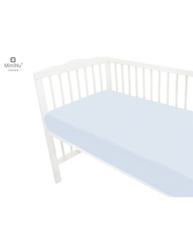 BN-6426972004015,MimiNu - Cearceaf Jerse cu elastic, Pentru patut de dimensiunea 120X60 cm, Material certificat Oeko Tex Standar
