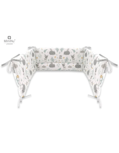 BN-6426972004091,MimiNu - Aparatoare pentru patut 120x60 cm, Din bumbac certificat Oeko Tex Standard 100, Cu inaltimea de 30 cm,