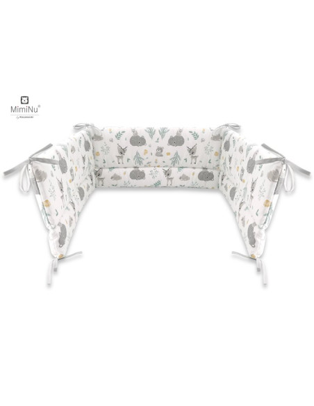 BN-6426972004091,MimiNu - Aparatoare pentru patut 120x60 cm, Din bumbac certificat Oeko Tex Standard 100, Cu inaltimea de 30 cm,