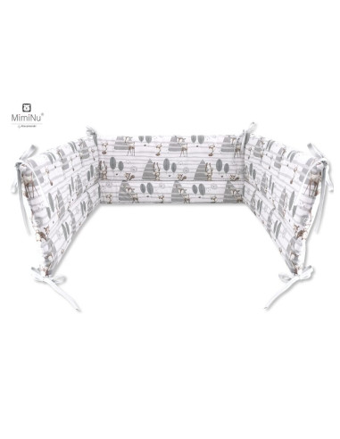 BN-6426972004121,MimiNu - Aparatoare pentru patut 120x60 cm, Din bumbac certificat Oeko Tex Standard 100, Cu inaltimea de 30 cm,
