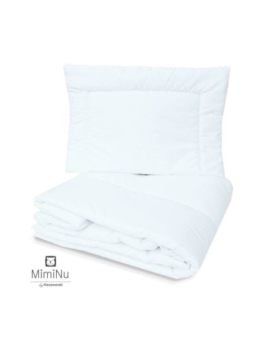 BN-5907803146391,MimiNu - Set pilota si perna pentru patut, Din bumbac certificat Oeko Tex Standard 100, Perna 40x60 cm, Pilota 