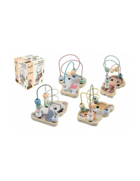 BN-80085_PA,Joueco - Jucarie pentru motricitate Panda, Din lemn certificat FSC, 12x15 cm, 12 luni+, Multicolor