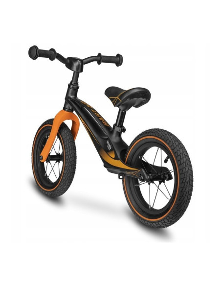 BN-LOE-BART_AIR_SP/BLACK,Lionelo - Bicicleta usoara Bart Air, Fara pedale, Cu roti gonflabile, Cu cadru din magneziu, Cu ghidon 