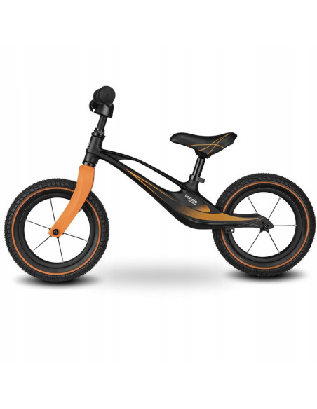 BN-LOE-BART_AIR_SP/BLACK,Lionelo - Bicicleta usoara Bart Air, Fara pedale, Cu roti gonflabile, Cu cadru din magneziu, Cu ghidon 