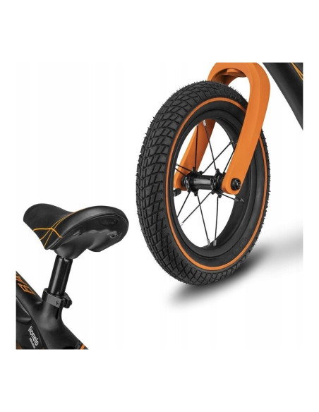 BN-LOE-BART_AIR_SP/BLACK,Lionelo - Bicicleta usoara Bart Air, Fara pedale, Cu roti gonflabile, Cu cadru din magneziu, Cu ghidon 