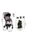 BN-450916,Petite&Mars - Carucior sport Travel, Ulta-usor, 5,9 kg, 6-36 luni, Compact, Conform cu standardul EN 1888: 2018, Shado