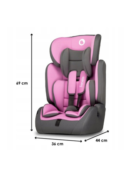 BN-LO-LEVI_SIMPLE_CANDY_PINK,Lionelo - Scaun auto Levi Simple Candy, 9-36 Kg, Conform cu standardul european de securitate ECE R