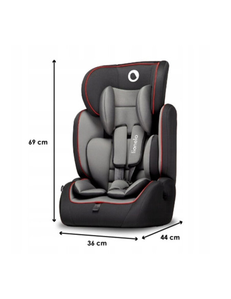 BN-LO-LEVI_SIMPLE_SPORTY_BLACK,Lionelo - Scaun auto Levi Simple Sporty, 9-36 Kg, Conform cu standardul european de securitate EC