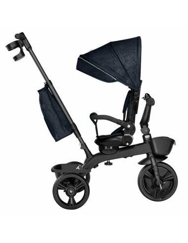 BN-LO-KORI_BLUE_NAVY,Lionelo - Tricicleta Kori, Cu suport de picioare, Control al directiei, Scaun reversibil, Rotire 360 grade,