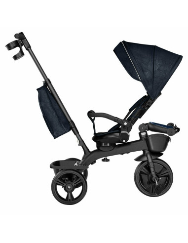 BN-LO-KORI_BLUE_NAVY,Lionelo - Tricicleta Kori, Cu suport de picioare, Control al directiei, Scaun reversibil, Rotire 360 grade,