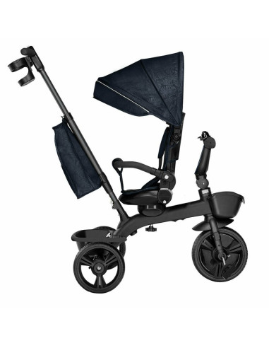 BN-LO-KORI_BLUE_NAVY,Lionelo - Tricicleta Kori, Cu suport de picioare, Control al directiei, Scaun reversibil, Rotire 360 grade,