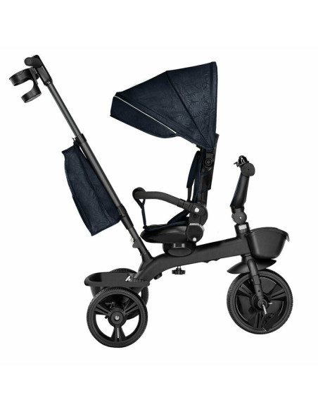 BN-LO-KORI_BLUE_NAVY,Lionelo - Tricicleta Kori, Cu suport de picioare, Control al directiei, Scaun reversibil, Rotire 360 grade,