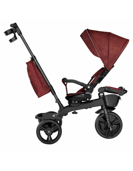 BN-LO-KORI_RED_BURGUNDY,Lionelo - Tricicleta Kori, Cu suport de picioare, Control al directiei, Scaun reversibil, Rotire 360 gra